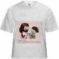 Tricou alb-roz, Who  am I, God...